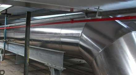 Indoor Industrial steel ducting ventilation system