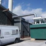 Thelkane Industrial Chimneys Ltd van in front of ducting system
